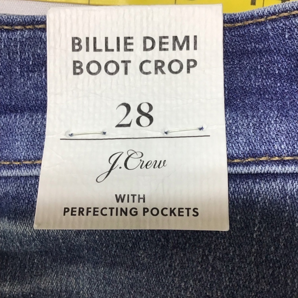 J. Crew Billie Demi Boot Crop Dark Blue Jeans - Picture 7 of 12